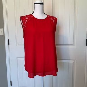 J. Crew Red Blouse Excellent, Like New Condition M